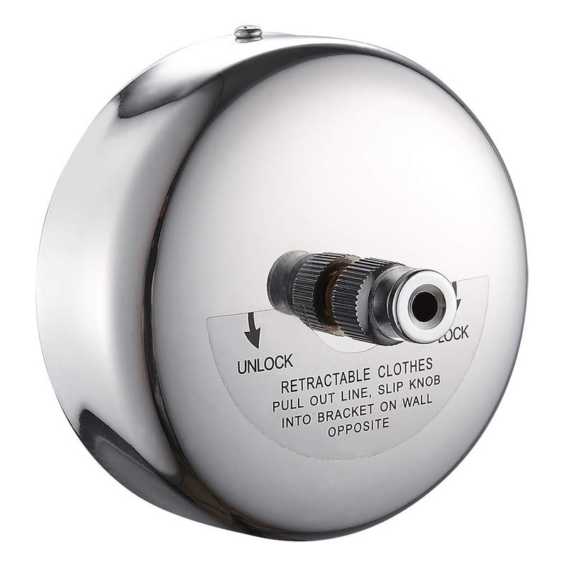 JOOM Retractable Clothesline Stainless Steel Heavy Duty 9Feet(MAX) for Hanging Drying in Bathroom Laundry Hotels, Chrome Finish,Round Style (Chrome B (Drill)) - Image 1